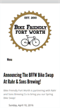 Mobile Screenshot of bikefriendlyfortworth.com